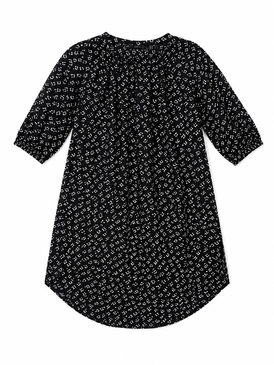 Aqua Dresses & Skirts - Aqua Black Printed Dress Shirt